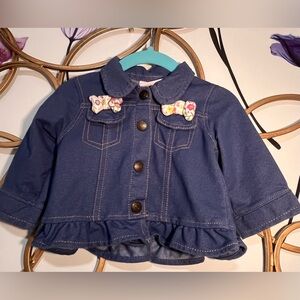 Stylish Blue Baby Kids Jacket with Bow Accents